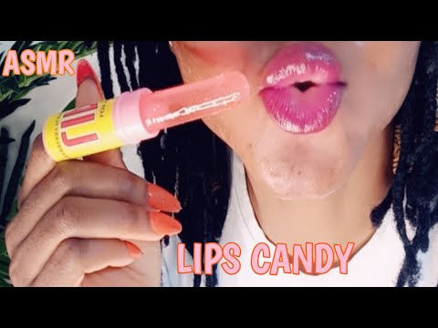 ASMR - EATING LIPSTICK CANDY ( mouth sounds 👄)