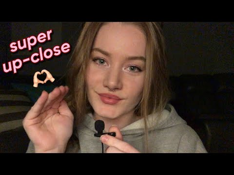 ASMR cupped whisper, going in and out of inaudible + tongue clicking & kisses! (UP CLOSE) #lofi