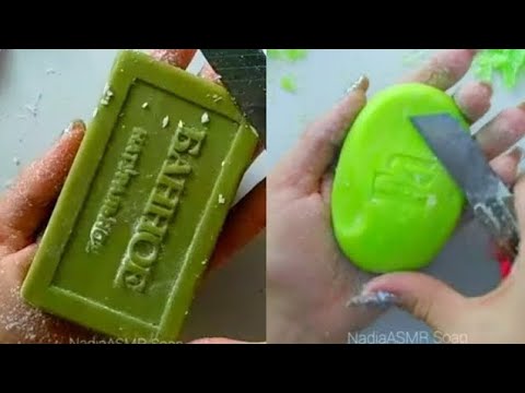 💚Dry Soap carving ASMR\ relaxing sounds\ No talking. Satisfying ASMR video\ Cutting soap