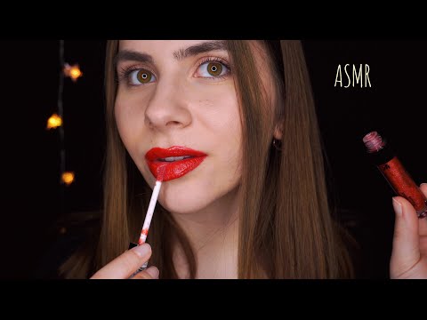 ASMR Lipstick Application | Gloss & Tapping Sounds (german/deutsch)