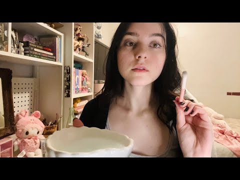 ASMR Facial ☺️✨ (mouth sounds, personal attention, whispering)