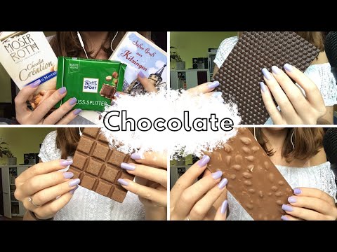 ASMR - TAPPING and SCRATCHING on CHOCOLATE (textured)