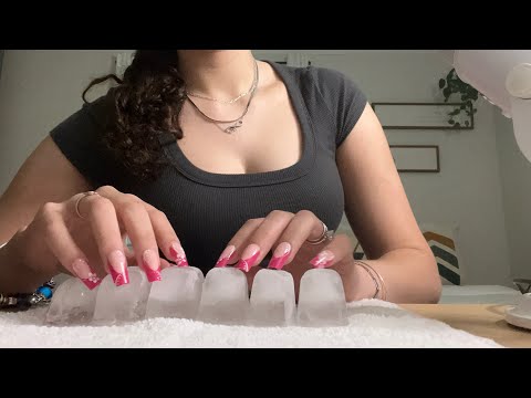 ASMR fast and aggressive ice tapping and scratching 🧊