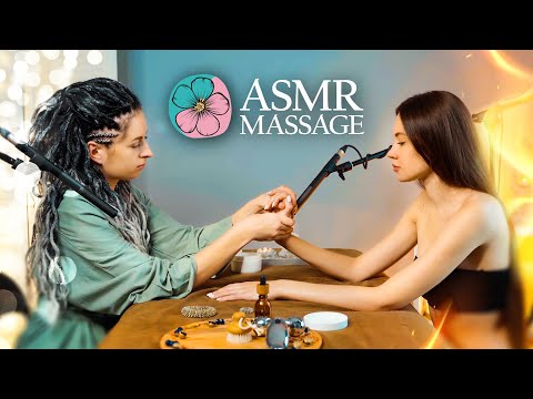 ASMR Relaxing Hand Massage by Anna to Sandra