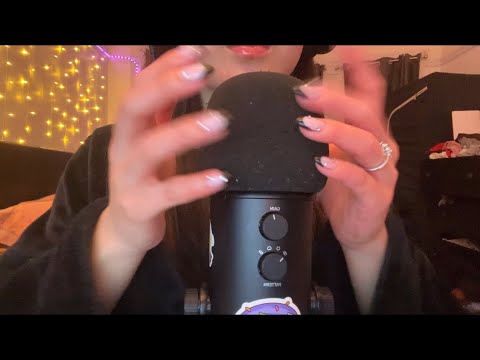 ASMR mic tapping and scratching with and w/o foam cover, pumping, and swirling