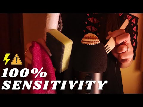 ASMR - FAST AND AGGRESSIVE AT 100% SENSITIVITY | scratching, rubbing, massage, sponges...