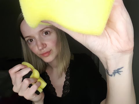 ASMR pure sounds with sponges - crinkly for your sleep - relaxing whispering - Patreon Video