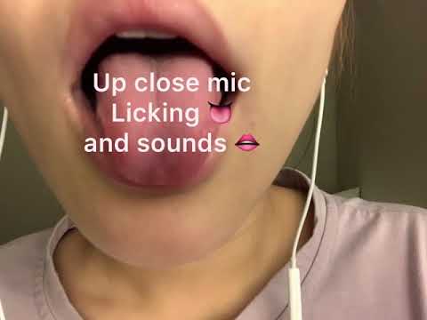 ASMR up close mic licking and sounds 👅👄