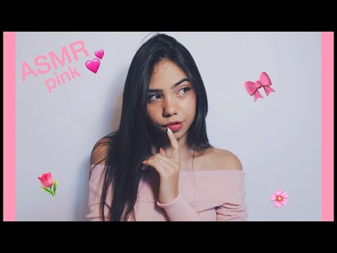 ASMR PINK (Tapping, mouth sounds, brushing...)