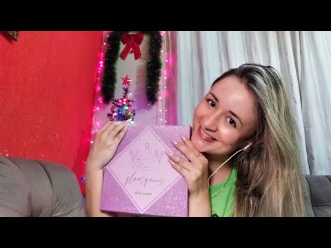 ASMR BINAURAL: GLAMBOX GLAMQUEEN / BEAUTY BOX UNBOXING (WHISPERED, TAPPING, PACKING SOUNDS) 🎧