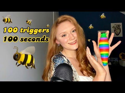 100 triggers in 100 seconds 😍😴(my first asmr)