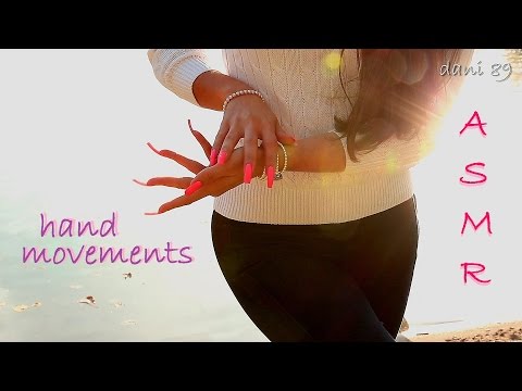 💤 VISUAL ASMR 💤 Hand movements ❤ For Long Nails Lovers ❤ (with FLUO nail polish!)