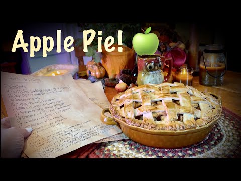 ASMR Apple Pie from scratch! (SOFT SPOKEN) Bake with Rebecca! Delicious homemade sounds!