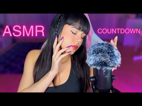 ASMR 🌹 CUENTA REGRESIVA 👄 Super SLOW COUNTDOWN with mouth sounds!!