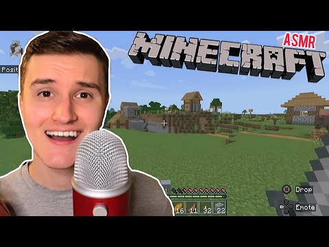 ASMR Minecraft Relaxing Gameplay (controller sounds + candy eating)