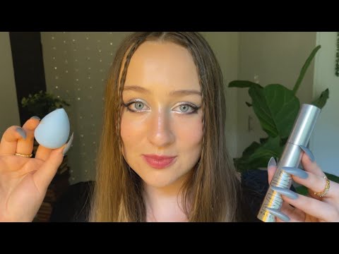 asmr friend does your makeup (fast not aggressive + layered sounds)