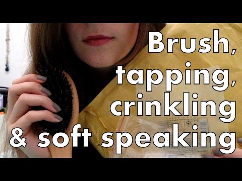 #117 *ASMR* Brush, tapping, crinkling & soft speaking
