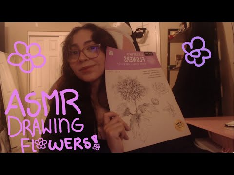 ASMR Drawing Flowers (pencil sounds)