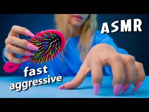 ASMR Fast Aggressive Brain Scratching Random Chaotic Triggers ASMR