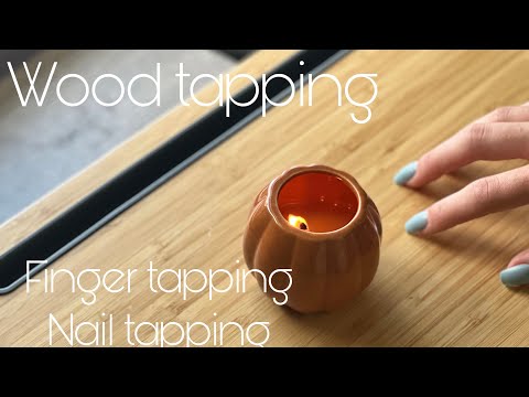 Wood tapping and scratching ASMR - No Talking - finger tapping, nail tapping, nail scratching #asmr