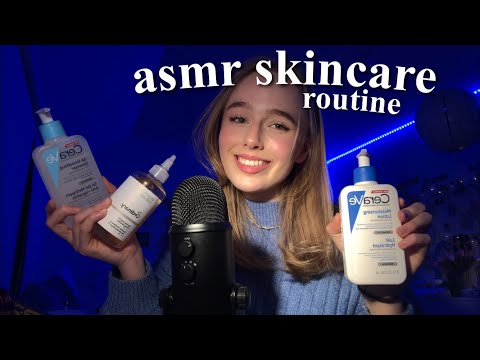 ASMR scincare routine ~ showing you my night scincare and showing you the products, tapping 🧖🏻‍♀️