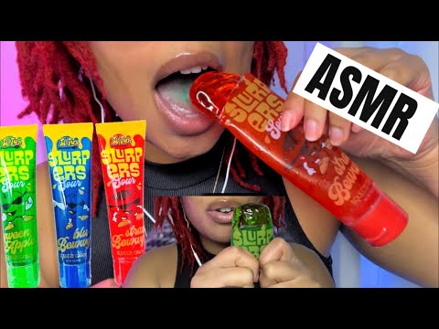 ASMR | Frozen Sour Ooze Tube ❤️💙💚 ooze tube honey jelly