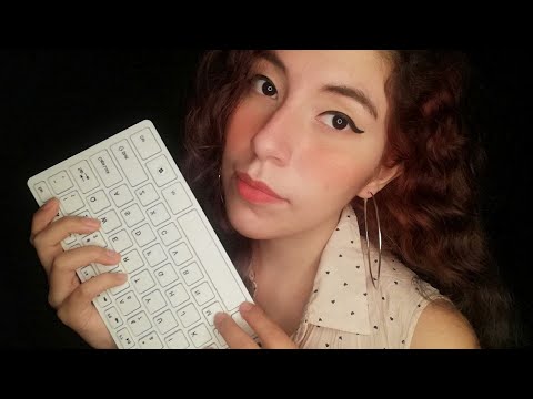 ASMR ESPAÑOL TECLADO CLICKY/ WHISPERING & TAPPING KEYBOARD TYPING SOUNDS FOR SLEEP 💤