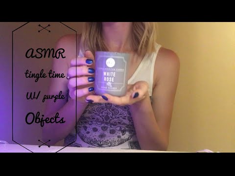 [ASMR] Tingle Time #2 ft. Purple objects (whispering, tapping, hand movements)