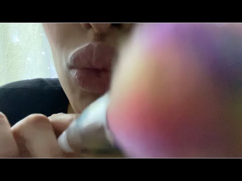 ASMR Up Close Kisses and Compliments with Tongue Clicks and Face Brushing (Whispered, Binaural)💋 💕