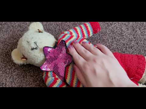 🐻Such a Relaxing ASMR Video! Teddy Bear Pamper and Close up Whisper! Vintage Antique Bear🐻