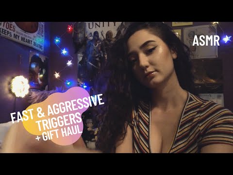 ASMR Fast & Aggressive Triggers + Gift Haul 🛍✨