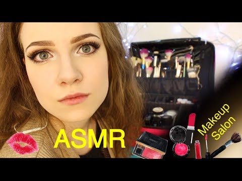 ASMR//Makeup Roleplay/ Soft Spoken/Makeup salon/Doing your makeup
