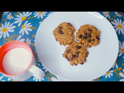 HOME MADE OAT MEAL RAISIN COOKIES ASMR EATING SOUNDS