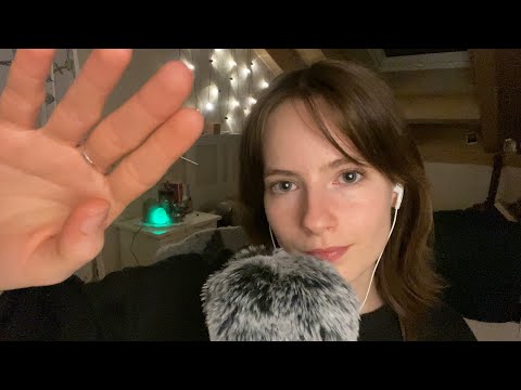ASMR | Hand Movements, Visual Triggers and Soft Whispers to make you sleepy 😴🫧🌙 + Fluffy Mic