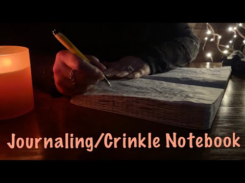 Journaling in Crinkle Notebook! (Soft Spoken/Whispered only) Real & Personal journal entry~ASMR