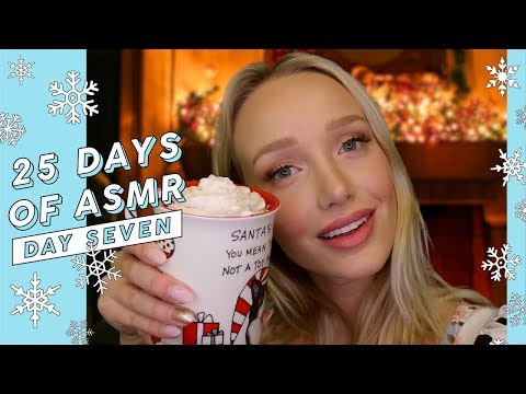 ASMR Drinking Hot Cocoa By The Fire (Tapping Wood, Reading, Making Drink…) #25DaysOfASMR | GwenGwiz