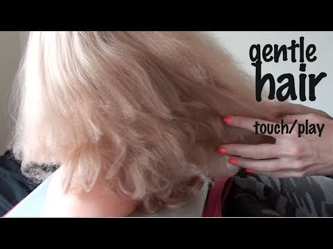 Gentle mannequin hair touch, brushing and hair play ASMR