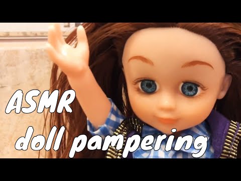 [ASMR] Doll pampering and shampoo sounds