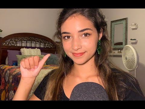 ASMR Teaching You Basic ASL | (whispering, tracing letters in air, hand movements)