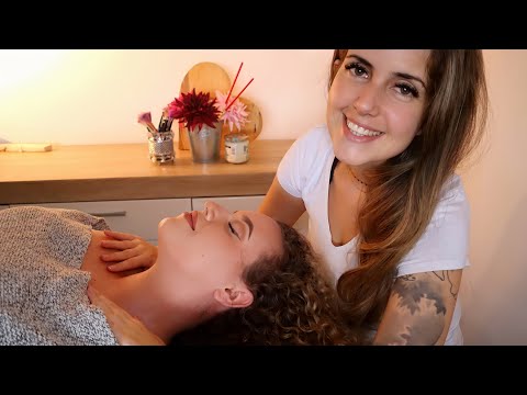 ASMR Treatment [Real Person] Verwöhnprogramm: Massage (neck, scalp, face) & Hair Play deutsch/german