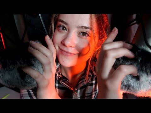 ASMR Soothing FLUFFY MIC Sounds! THREE Different Brushes, Velcro, Up Close Ear To Ear Whispers