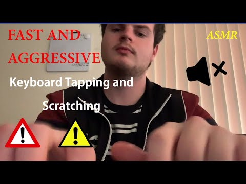 ASMR Extremely Fast and Aggressive Keyboard Tapping and Scratching (lofi) [No Talking]