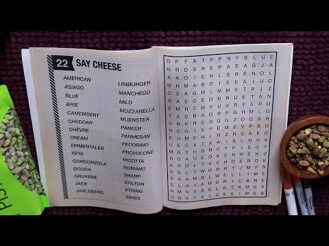 WORD SEARCH SAY CHEESE ASMR PISTACHIO EATING SOUNDS