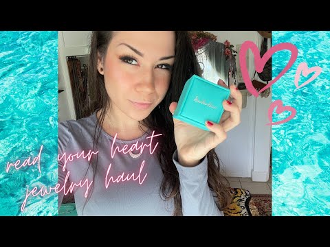 ASMR READYOURHEART sterling silver, moissanite jewelry unboxing/try on haul. Soft spoken, tapping