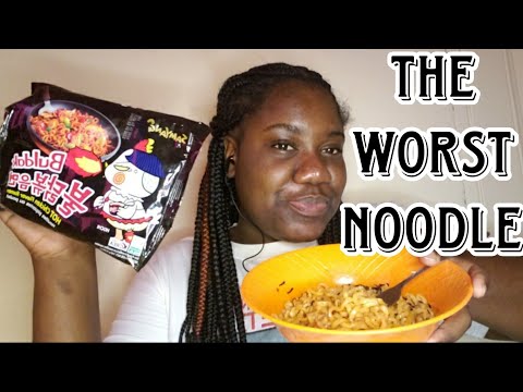 samyang buldak spicy noodle mukbang asmr (NEVER eating this noodle ever again)