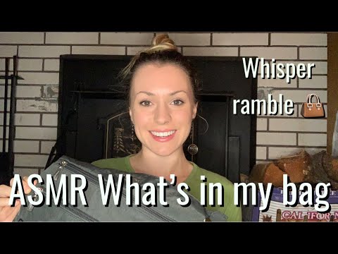 WHISPER RAMBLE For Sleep ASMR | What’s in my bag 👜 Sleep And Relax 😴 Mouth Sounds | Finger Flutter