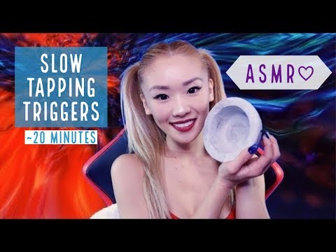 Slow Tapping Triggers 💕 [ASMR][Rhythmic] - 20 min