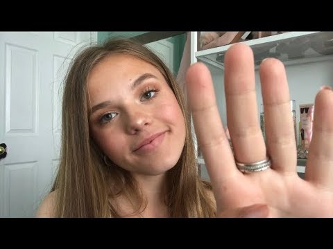 ASMR Comforting Friend Helps You Feel Better (face touching, hair, makeup, snacks)