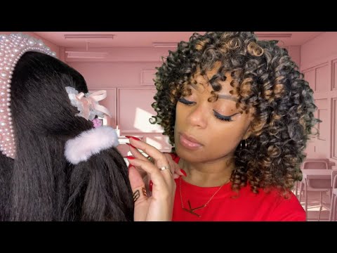 ASMR | ❤️ Girl With No Boundaries Plays With Your Hair In Class + Hair Plucking