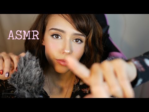 ASMR Counting in (English, Spanish, Japanese), Brushin Fluffy Mics, Whispering & Hand Movements
